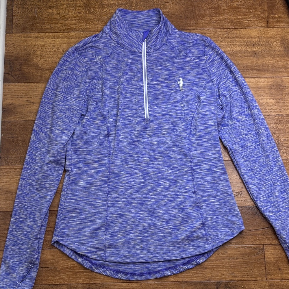 Zero Restriction Small Women’s Half-Zip Performance Shae Pullover Blue Heather